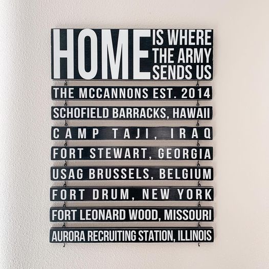 Subway Style Military Duty Station Sign - Black & White Collection Starter